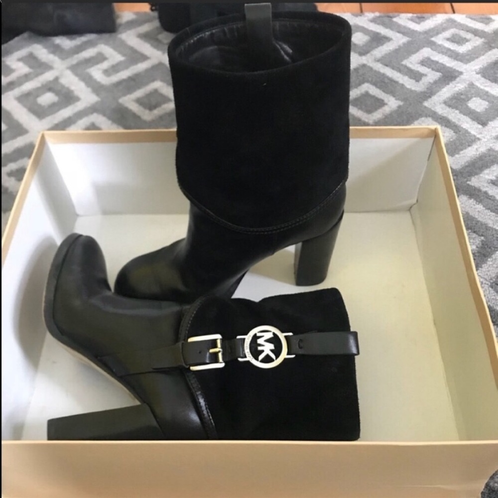 Michael Kors Suede Black Booties